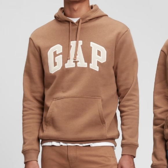 GAP Other - GAP Logo Hoodie Long Sleeve Kanga Pocket Brazen Brown Tan L